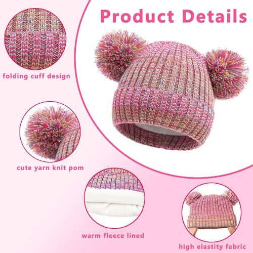 Kids Winter Hat Gloves Scarf Set, Boys Girls Winter Warm Cute Accessories Set, Beanie Hat Knit Long Scarf Warm Mittens2
