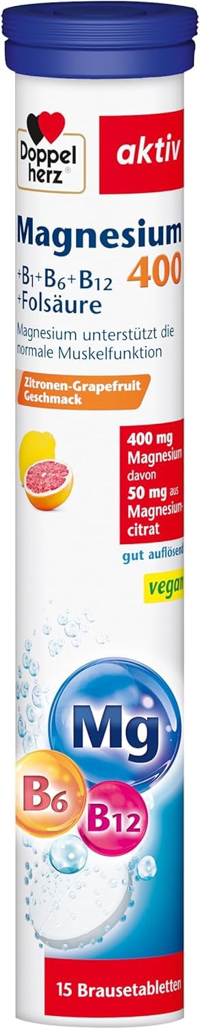 Doppelherz Magnesium 400 + B1 + B6 + B12 + Folsäure