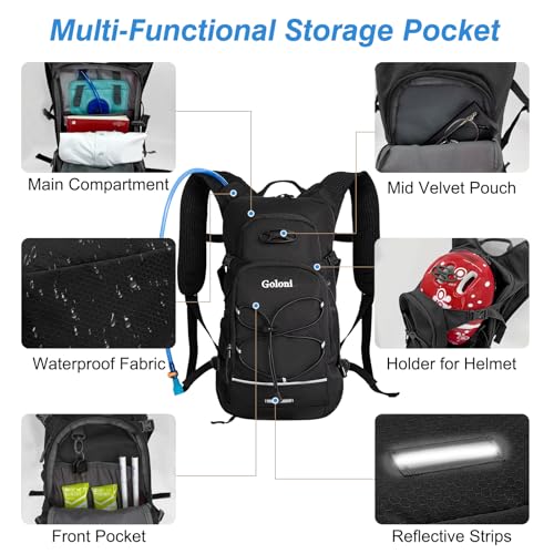 Hydration-Backpack-with-Water-Bladder-2L-Plus-a-Sewn-in-Rain-Cover-Water-Backpack-Women-Men-Lightweight-Insulation-Hydration-Pack-for-Hiking-Cycling-Running-Climbing-Camping