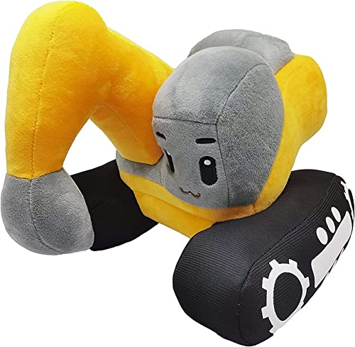 Huegu Stofftier Kawaii Weiche Baggergefüllte Konstruktion Spielzeug super süßes Plüsch Bagger Trucks for Kleinkind Plüschtier Flauschiges, Onecolor Cover
