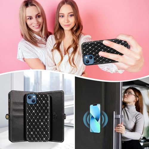 Protection iPhone 13 Mini anti-choc étui portefeuille zippé pour éviter les rayures
