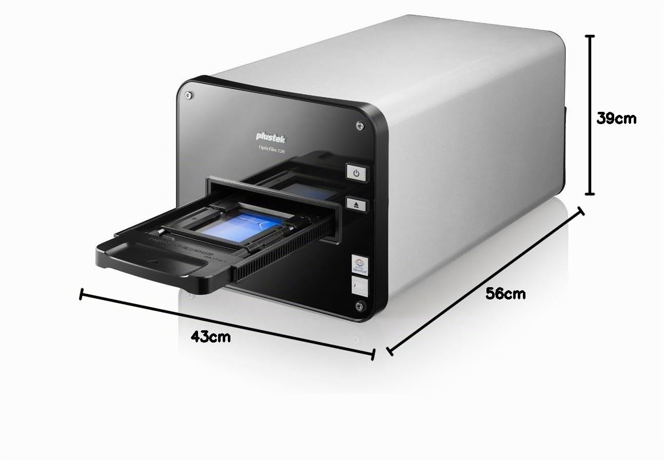 Plustek OpticFilm 120 Film/slide scanner Noir, Gris - Scanners (60 x 120 mm, 48 bit, 48 bit, 16 bit, Niveau de gris, Film/slide scanner)