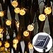 Produktbild Solar Lichterkette Außen,LED Kristallkugel Lichterkette Wasserdicht 11M 60 LED Lichterkette mit 8 Modi für Weihnachten, Garden, Balkon, Party, Terrasse