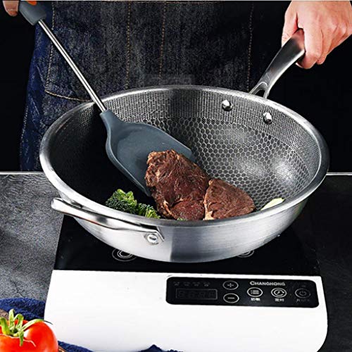 Wok de acero inoxidable sin recubrimiento antiadherente 34 cm miniatura 4