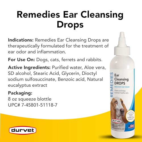 Image of Durvet 011-51118 Naturals Ear Cleansing Drops, 8 Ounce