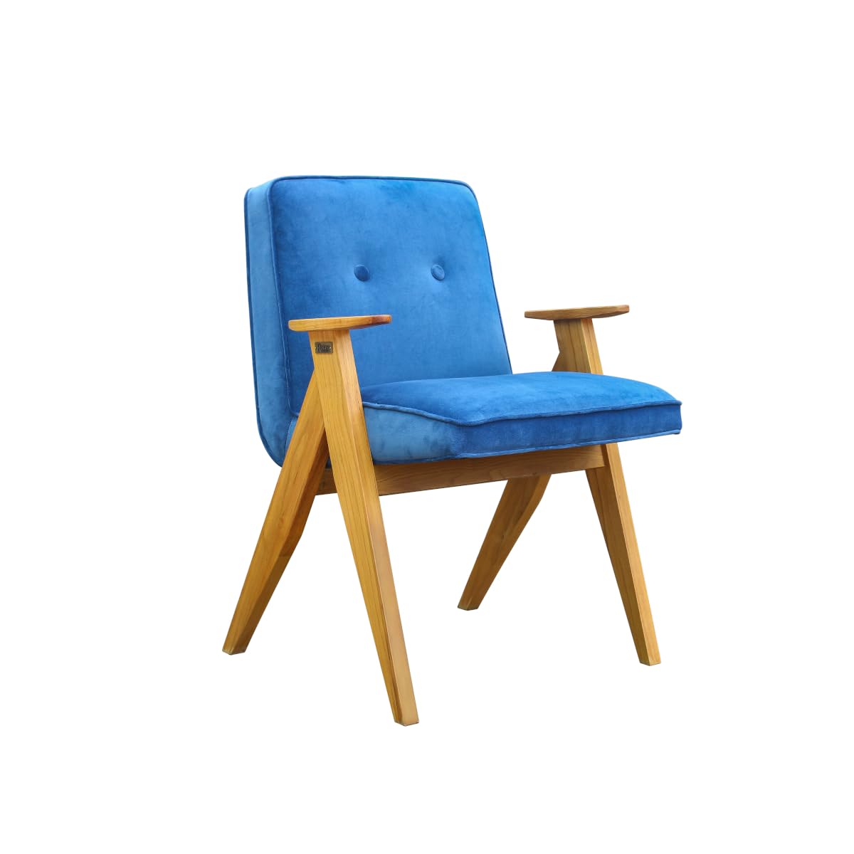 Robin des bois - Billy : Fauteuil en chêne et Velours Caramel