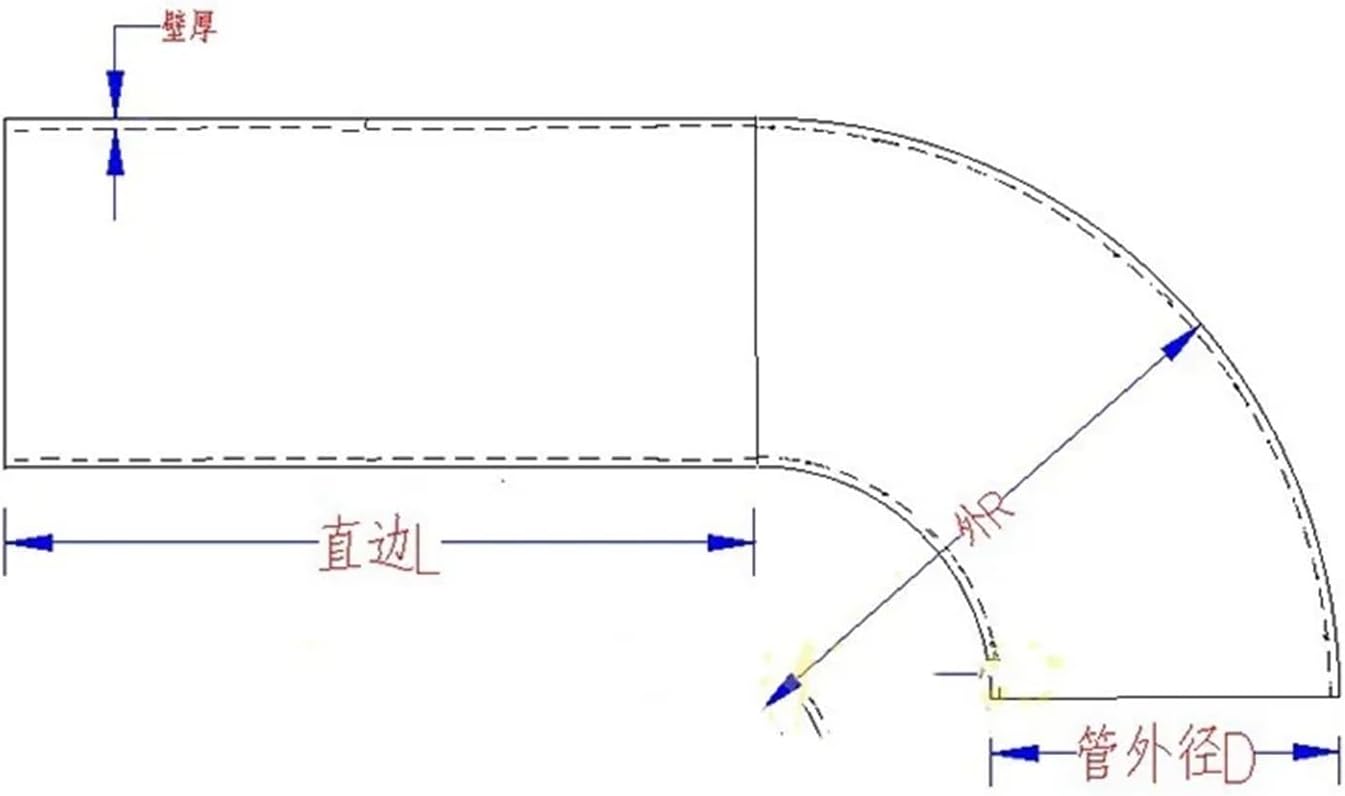 100mm Length 19/25/32/38/51/76mm SUS304 OD Elbow 90 Degree Welding Elbow Pipe Connection Fittings(76mm x 2mm)
