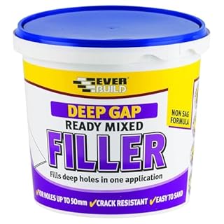 Everbuild Deep Gap Filler – Ready Mixed – Easy To Use – Non-Shrink – Quick Drying – Overpaintable – Light Grey – 1 Litre