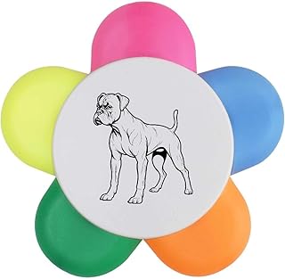 Azeeda 'Boxer Dog' Flower Shape Highlighter P...
