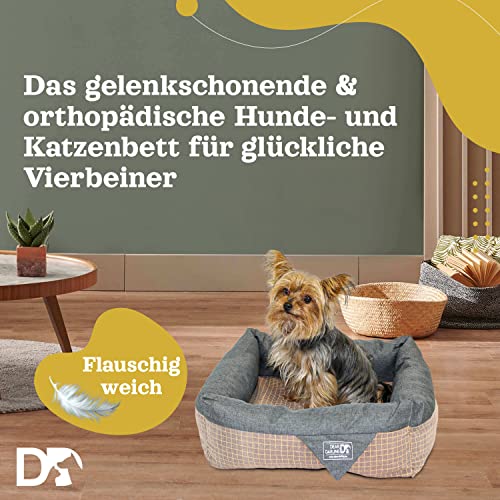 Dear Darling DD-06 Luxus Hundebett Katzenbett Braun Anthrazit Memoryschaum Matratze Katzenkörbchen Hundekörbchen Haustierbedarf Tierbedarf Tierbett (S)