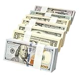 LUYIEDHA 140 Stück Prop Money, Fake-Dollar-Scheine, Spielgeld, Fake Geld, Spielgeldscheine, Enthält 1 $, 5 $, 10  ...