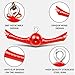 Ninja-Twister Swing Spins Set: Slackline Attachments - 360° Handle Twist-Spin Flips Toy Activate Ninja Powers Warrior Accessories Kids Hang Toys for Playground Backyard, Red