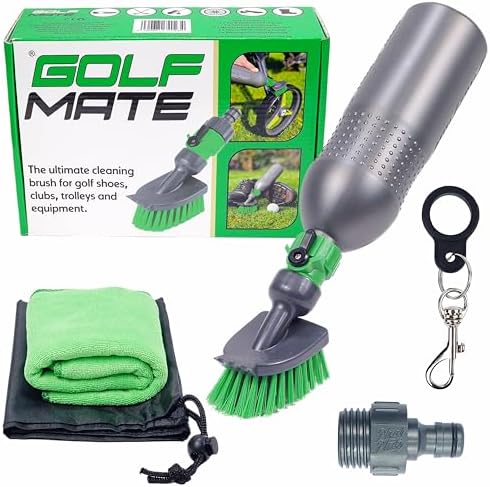 Golf Mate – Ultimate Cleaning Kit for Golf Shoes, Clubs & Outdoor Gear – Easy-to-Use, Garden Hose Compatibility – Heavy-Duty 500ml Bottle, Waterproof Bag & Microfiber Cloth Golf Mate – Ultimate Cleaning Kit for Golf Shoes, Clubs & Outdoor Gear – Easy-to-Use, Garden Hose Compatibility – Heavy-Duty 500ml Bottle, Waterproof Bag & Microfiber Cloth
