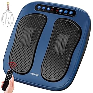 Foot Massager & Vibrator, Electric Shiatsu Foot Vibration Massage Machine for Circulation and Pain Relief, Neuropathy, Plantar Fasciitis, Also Suitable for Back and Leg Massage, Blue