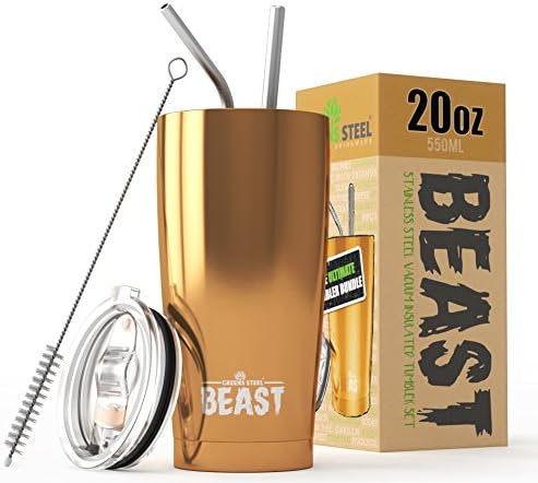 BEAST 20 oz Tumbler Stainless Steel Vacuum Insulated Rambler Coffee Cup Double Wall Travel Flask (20 oz, Copper)