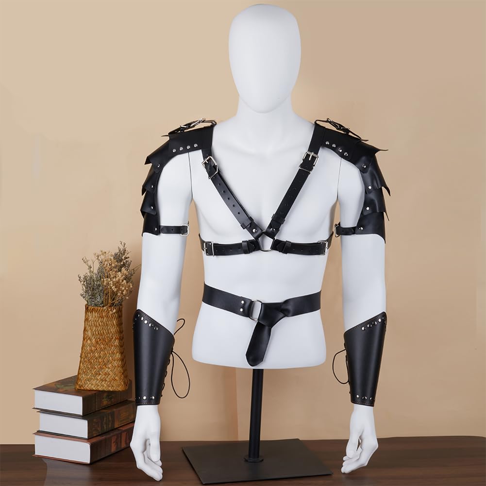 Brassards Médiévaux En Cuir GORGECRAFT - 2 Pièces Style Viking Avec Motif Arbre Du Monde - Réglables Pour Cosplay Et Fêtes