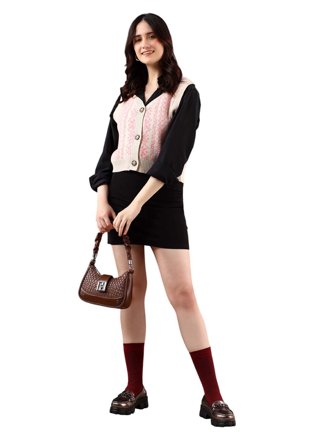 Women's Trendy Sleeveless Sweater Vests – Perfect for Layering and Smart-Casual Outfits(Multicolored,S)