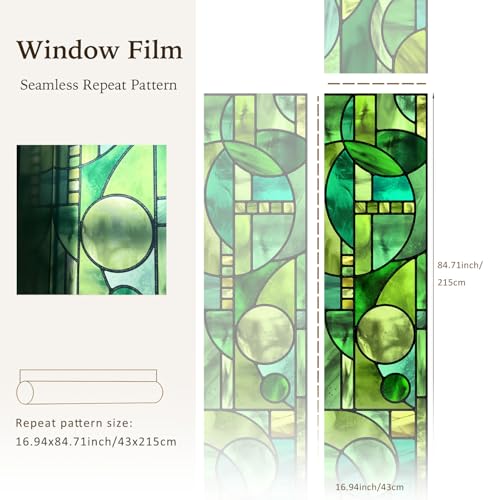 Vinilo Decorativo para Ventana estilo Vidrio Templado 16.93x84.65 miniatura 4