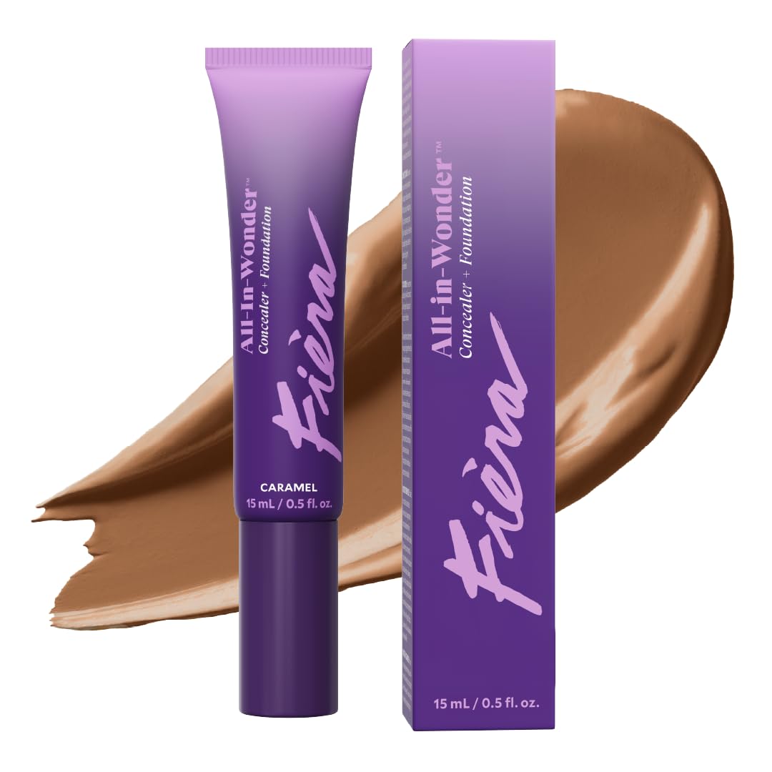 Fièra All-In-Wonder™ Concealer + Foundation – Full-Coverage, Crease-Proof, Hydrating Formula for Mature Skin