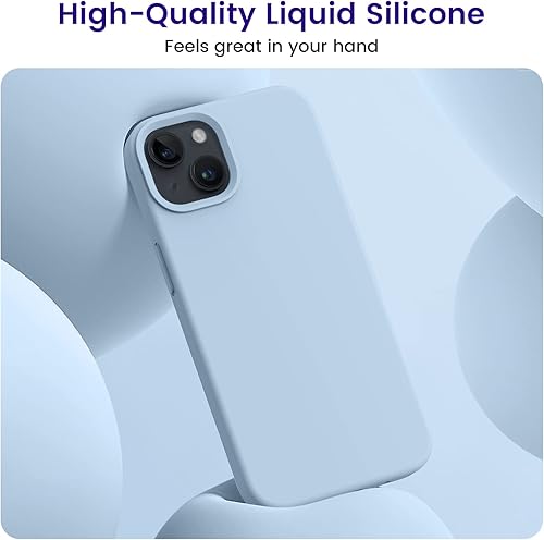 Miniatura 4 de OTOFLY - Diseñada para iPhone 13, funda delgada de silicona a prueba de golpes para iPhone 13 de 6.1 pulgadas, azul nattier