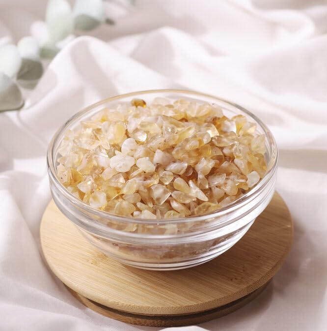 Image of Natural Citrine Chips Stone for Reiki & Meditation (500 Gm) | Healing Gemstones for Boost Positivity, Confidence & Abundance | Decorative Crystals for Spiritual Home Decor & DIY Jewellery Making