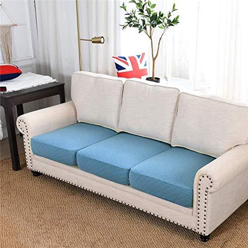 Funda para sofá de 3 plazas elástica y lavable para proteger sala de estar con cojín separado 2