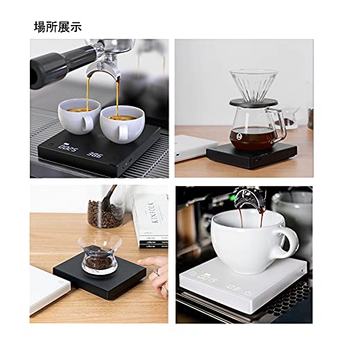 Image of TIMEMORE Black Mirror Basic 2 Coffee Scale with Timer, 2kg /0.01g, High Precision Kitchen Scale with Flow Function, Digital Coffee Scale for Poured Over Drip Coffee with