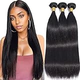 Jucames Tissage Naturel Cheveux Humain Naturels Bone Straight Human Hair Bundles Weave Ext...