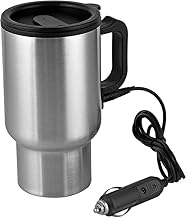 Stainless Steel Car Electric Heating Cup 450ml 12V Electric Insulated Kettle Plug Electric Heating Coffee Mug Car Lighter - KaberTrade