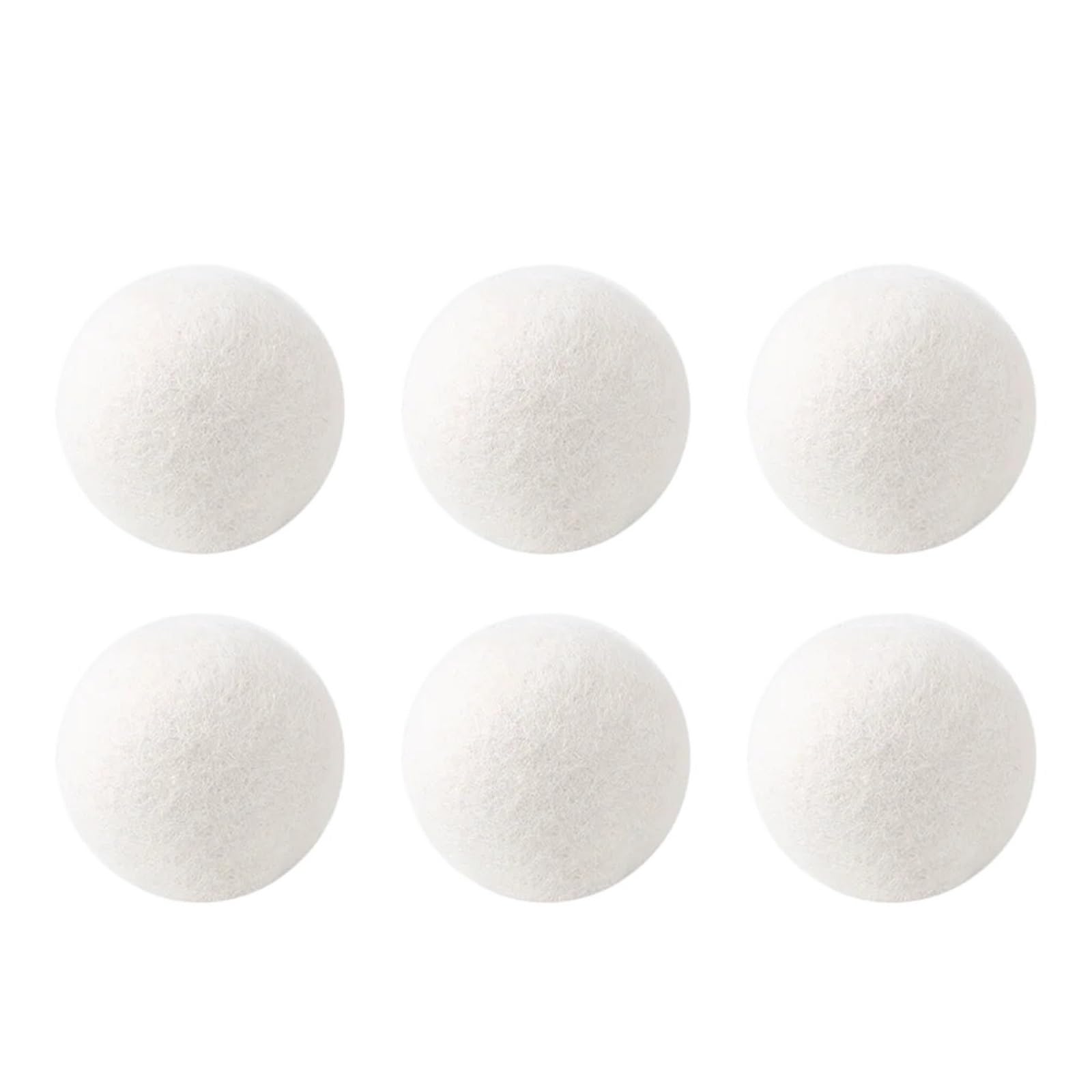 Tumble Dryer Balls, Reusable Wool Dryer Balls Clothes Softener 6 Pack Multiple Sizes(4cm)