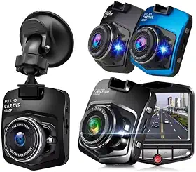 Câmera Veicular DVR Recarregável Full HD 1080P | Câmera Filmadora De Carros, Caminhões, Caminhonetes e Veículos Gerais | Gravação Em Loop | Com Sensor De Colisão e Modo Estacionamento (Preto)