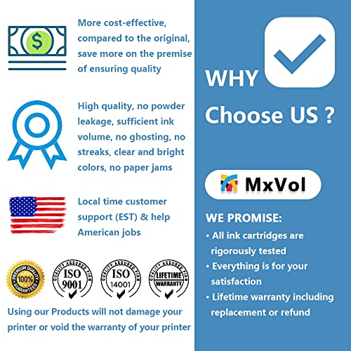 MxVol 069 Toner Cartridges 4 Pack Compatible Replacement for Canon 069 CRG-069 069H CRG-069H for Canon MF753Cdw MF751Cdw LBP674Cdw Series Printer Ink 4-Pack