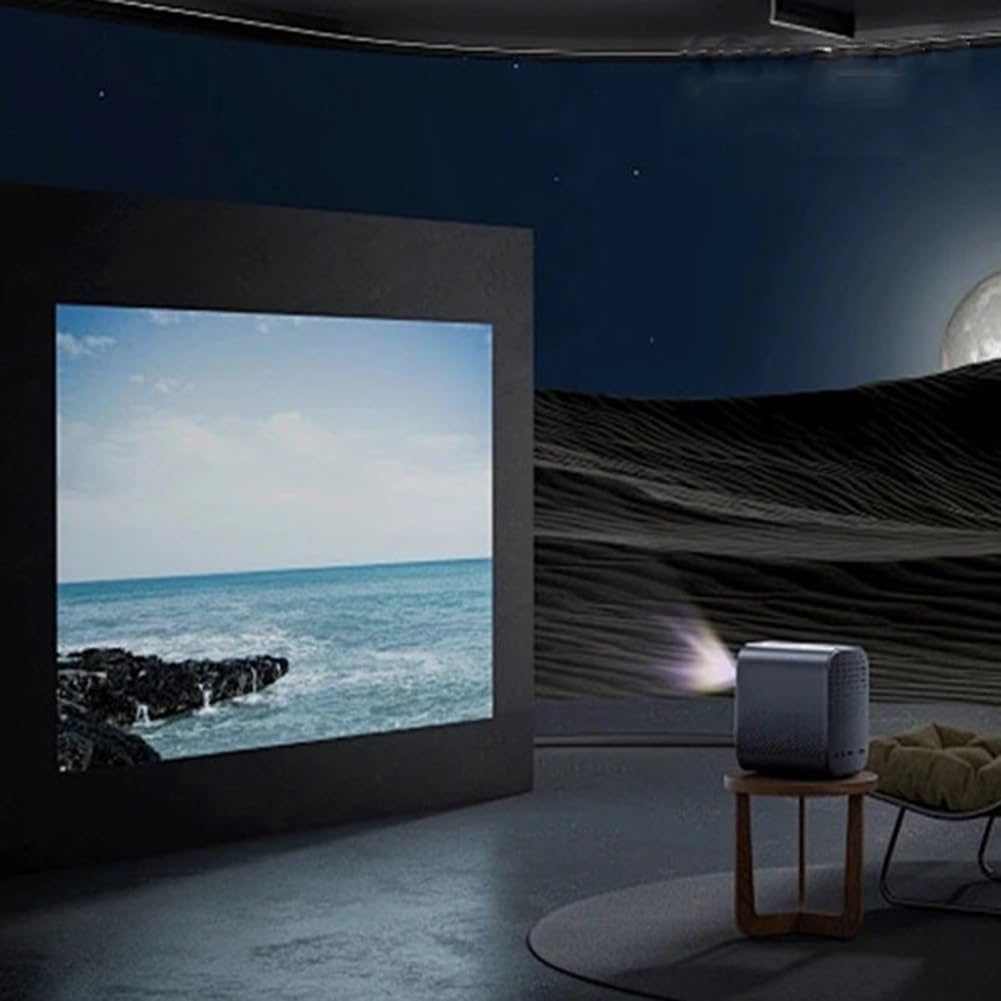 Schermo per Proiettore Antiriflesso in Metallo, 50–130 Pollici, 16:9, 4K HD, Schermo Cinematografico Portatile e Pieghevole per Interni/Esterni, senza Bisogno di Forature(120 inch)