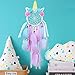Produktbild SPECOOL Einhorn Traumfänger Dreamcatcher mit Federn handgemachte Blume rosa Traumfänger für Mädchen Schlafzimmer Wandbehang Dekoration