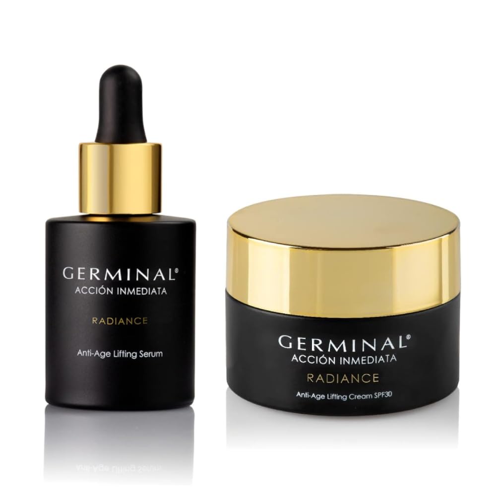 Pack Antiedad Facial Completo: Crema Ácido Hialurónico + Sérum Lifting Inmediato Germinal Radiance – Tratamiento Antiarrugas Reafirmante e Iluminador