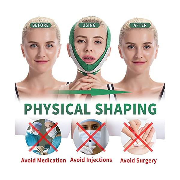 Double-Chin-Reducer-V-Line-Lifting-Mask-Breathable-Face-Slimming-Strap-Reusable-V-Line-Face-Shapes-Chin-Cheek-Lift-Up-Anti-Wrinkle-Lifting-Belt-for-Women-Men-Green Double Chin Reducer, V Line Lifting Mask, Breathable Face Slimming Strap, Reusable V-Line Face Shapes Chin Cheek Lift Up Anti Wrinkle Lifting Belt for Women Men (Green)