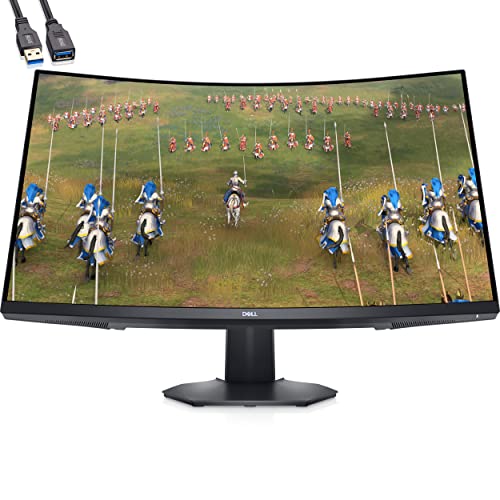Dell 32 Curved Gaming Monitor - S3222Hg - 31.5" Fhd 1920 X 1080 Display, 1800R Curvature, 165Hz Refresh Rate, Amd Freesync, 4Ms Grey-To-Grey Response Time (Super Fast Mode) - Broag Usb Extension Cable #TOP25