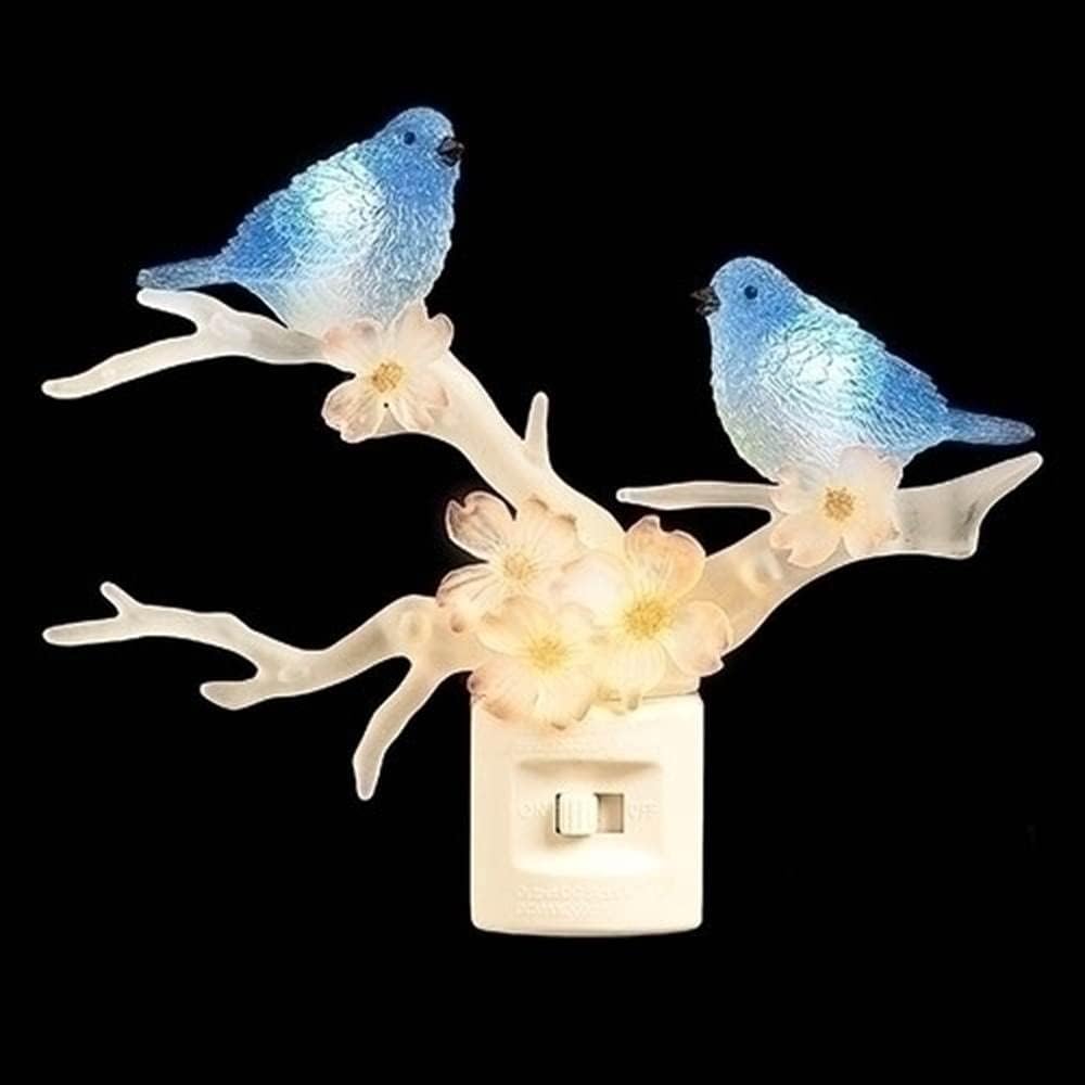 Roman – Bluebird, Night Light, 5" H, Plastic, Wall Decoration, Home Decor, Adorable Gift, Durable, Beautifully Detailed