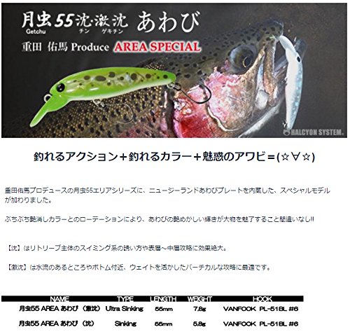 Amazon.co.jp: HALCYON SYSTEM(ハルシオンシステム) ミノー 月虫55 沈