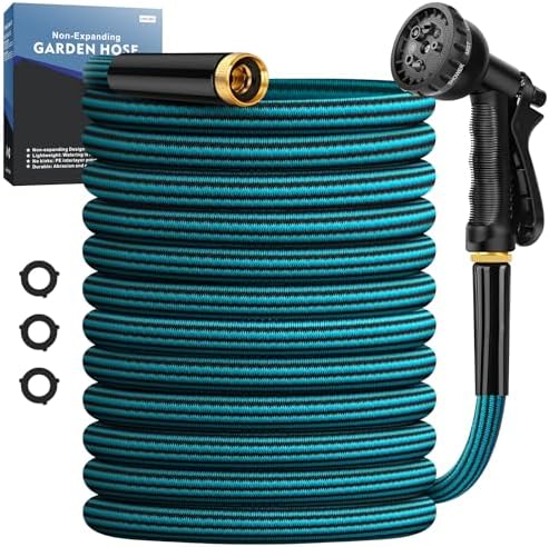 Garden Hose 50ft, Non-Expanding Water Hose Ultra Lightweight, Kink-Free, Sturdy, Flexible, Abrasion Resistant Hose for Yard, Lawn, Outdoor, Marine and Camper - Thumbnail 2