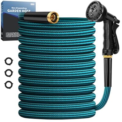 Garden Hose 50ft, Non-Expanding Water Hose Ultr...