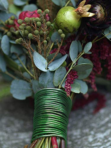Stem Wire,Floral Wire,14 Inch 26 Gauge Wire,200 Pcs/Pack,Dark Green