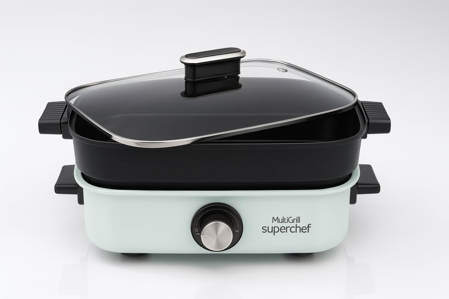 Plancha de Asar Superchef Multi Grill 5 en 1, Plancha de asar, cocina al vapor, guisos, barbacoa eléctrica, 1700 W de potencia