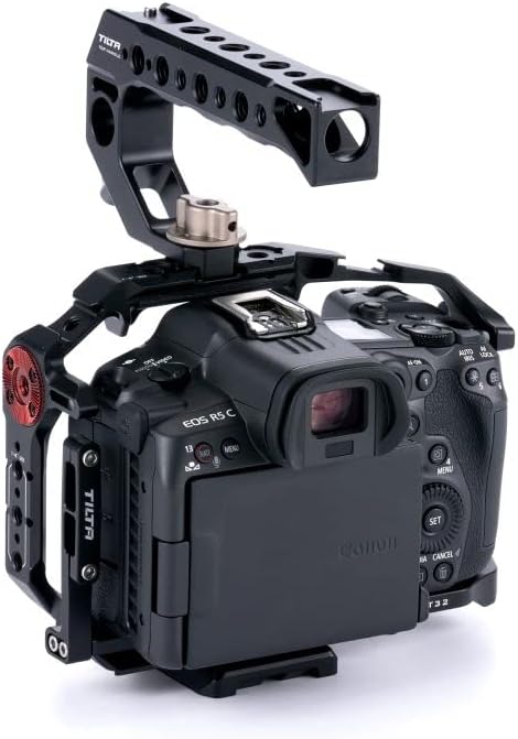 Tilta Basic Kit Compatible with Canon R5C - Includes Full Camera Cage | Quick Release Top Handle | HDMI to Micro HDMI Adapter | Quick Release Plate (Black)