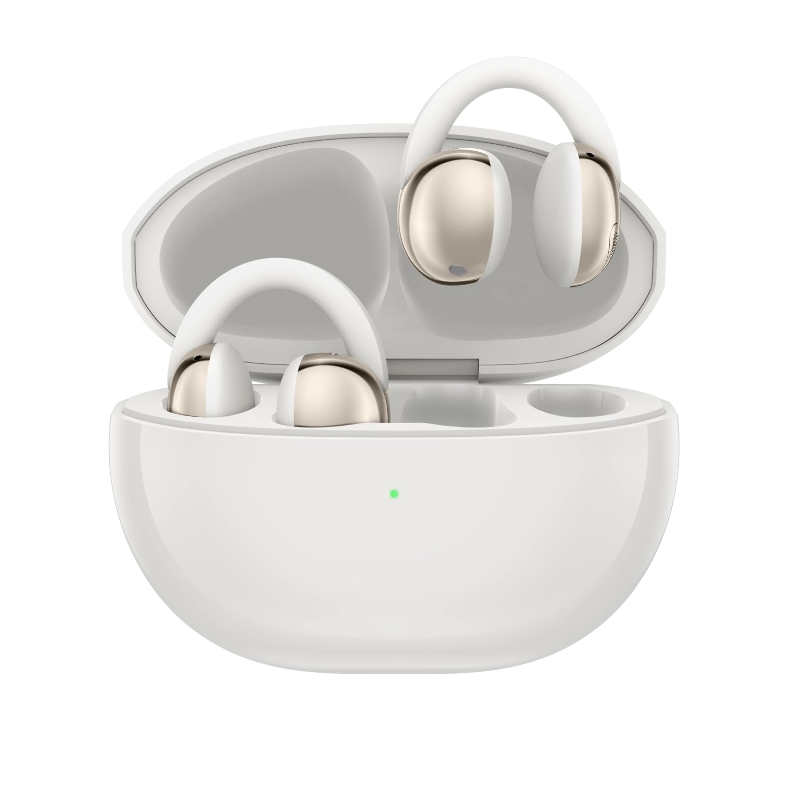 TCL CrystalClip, Clip-on-Design, Bassverstärkung, 3D-Raumklang, Bis zu 36 Stunden Wiedergabe, Mondweiß