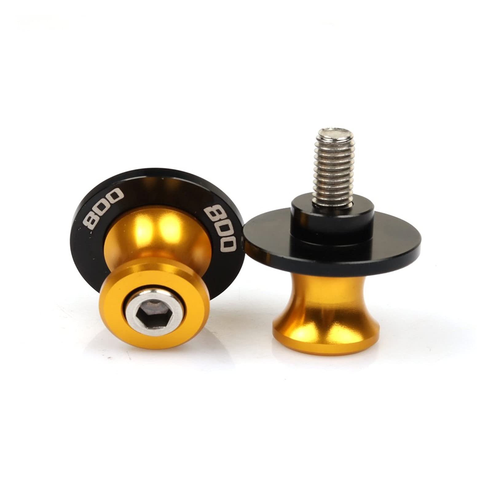 Bobines de curseur de bras oscillant 8mm or pour moto Kawasaki Z800 2012-2016