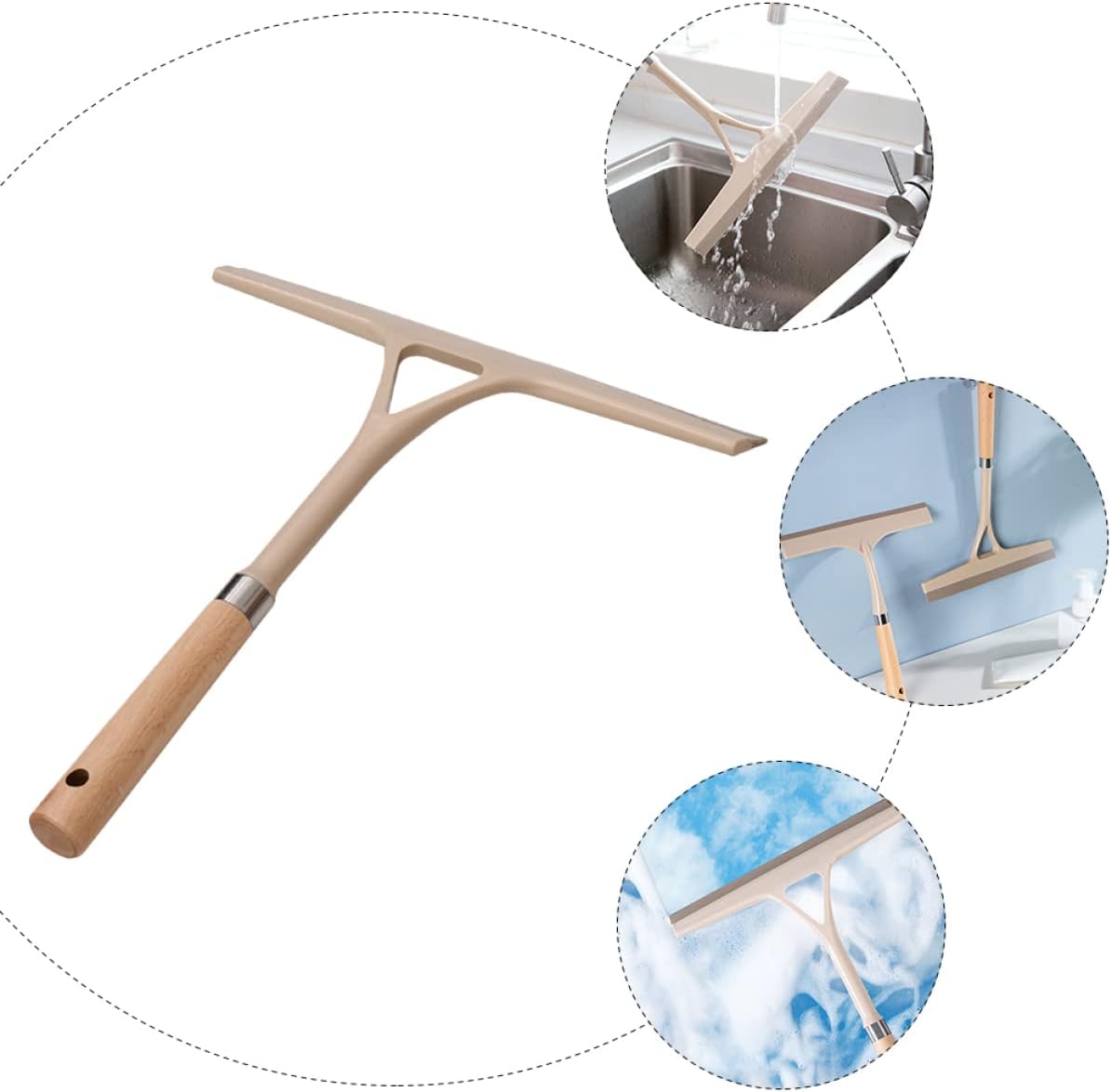 FOMIYES 1Pc Durable Window Cleaning Tool with Handle Multi Functional Bathroom Wiper Car Windshield Squeegee for Easy Cleaning Non Slip Grip for Comfort