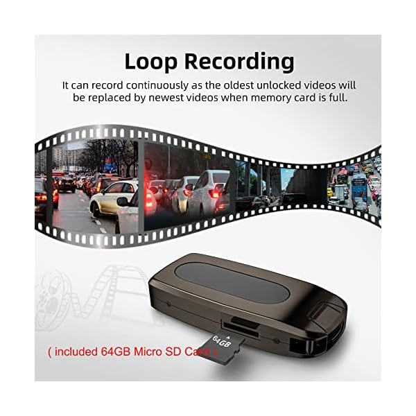 EDIACE 64GB HD 1080P Spy Camera Hidden Camera Mini Spy Camera Nanny Cam Hidden Camera Surveillance & Security Cameras-(No Wi-Fi) - Image 4