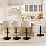 COLAMY Swivel Bar Stools Set of 4