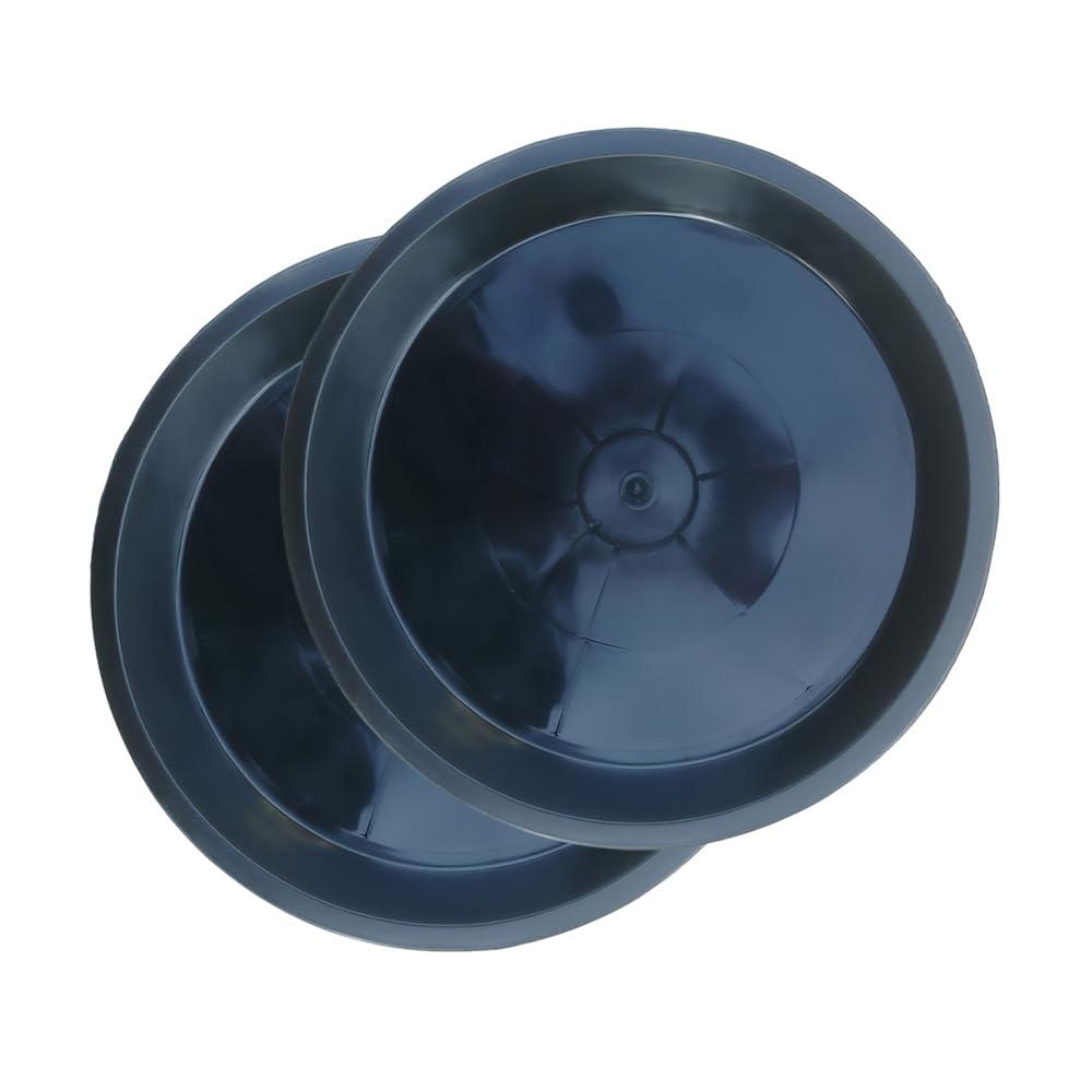 Leliafleury 2Pcs 16cm Plant Pot Saucers Round Plastic Plant Tray Flower Pot Saucer for Indoor Outdoor Garden Balcony, Black